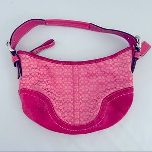 Coach hobo pink small shoulder bag